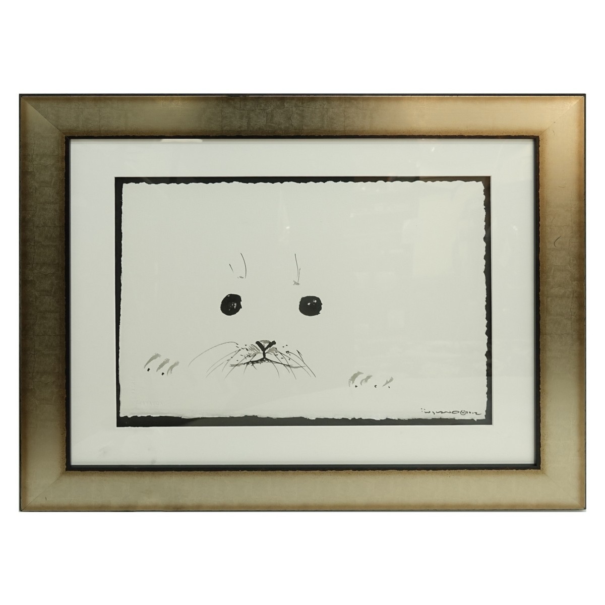Robert Wyland (1956 - ) Sumi Ink Seal Face
