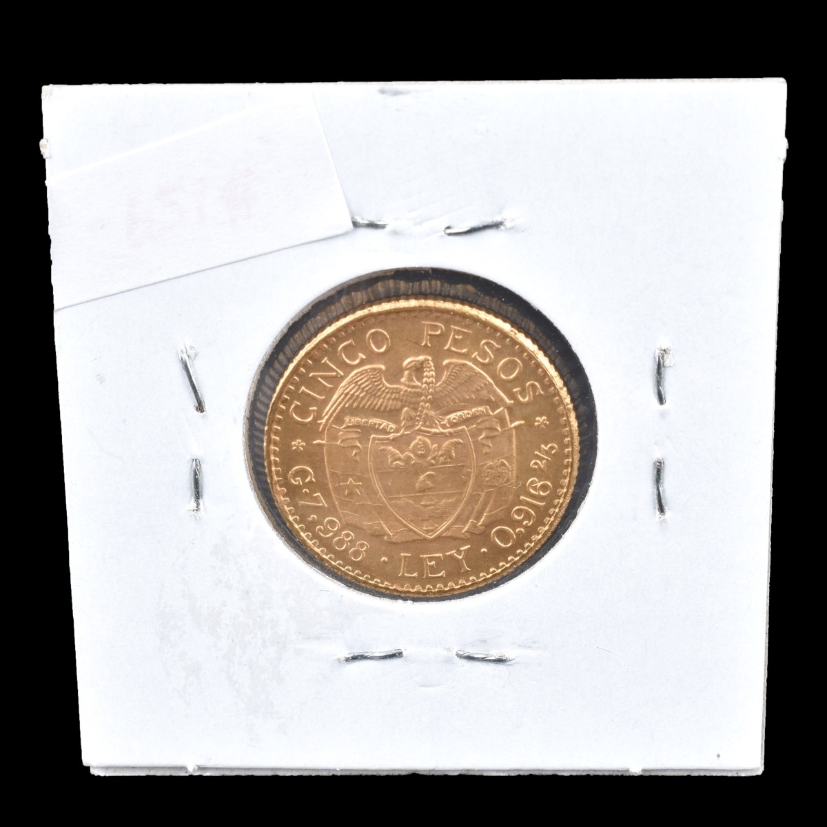 1930 Colombia - Simon Bolivar Gold 5 Pesos