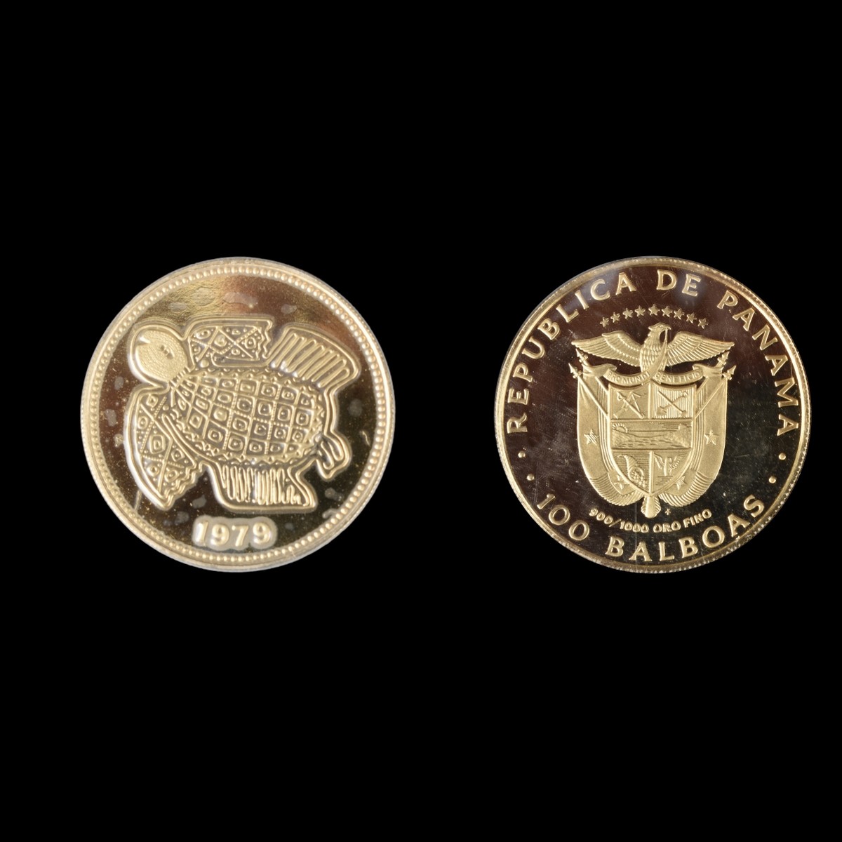 1979 Republic of Panama Proof Gold 100 Balboas