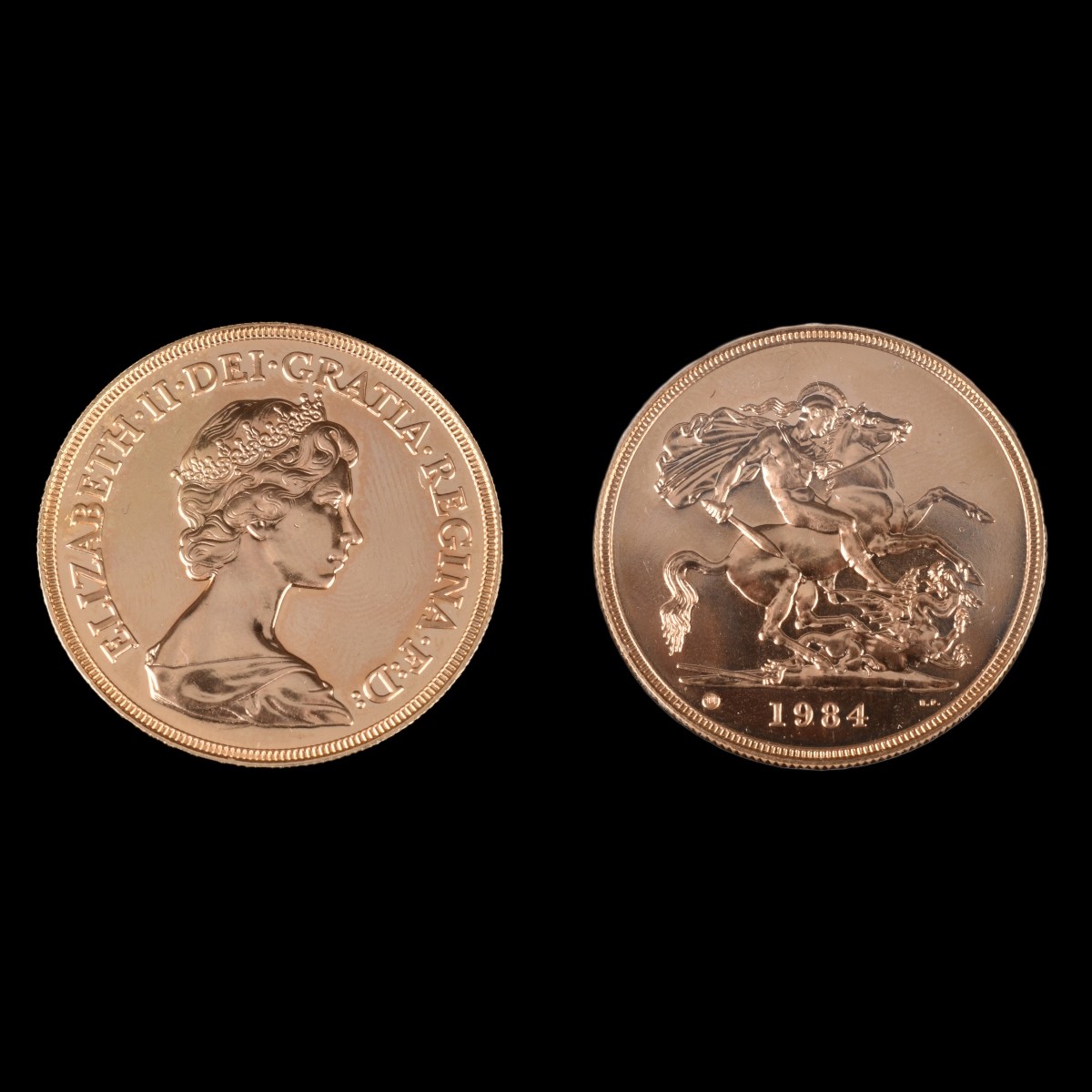 1984 Great Britain Elizabeth II Gold 5 pounds