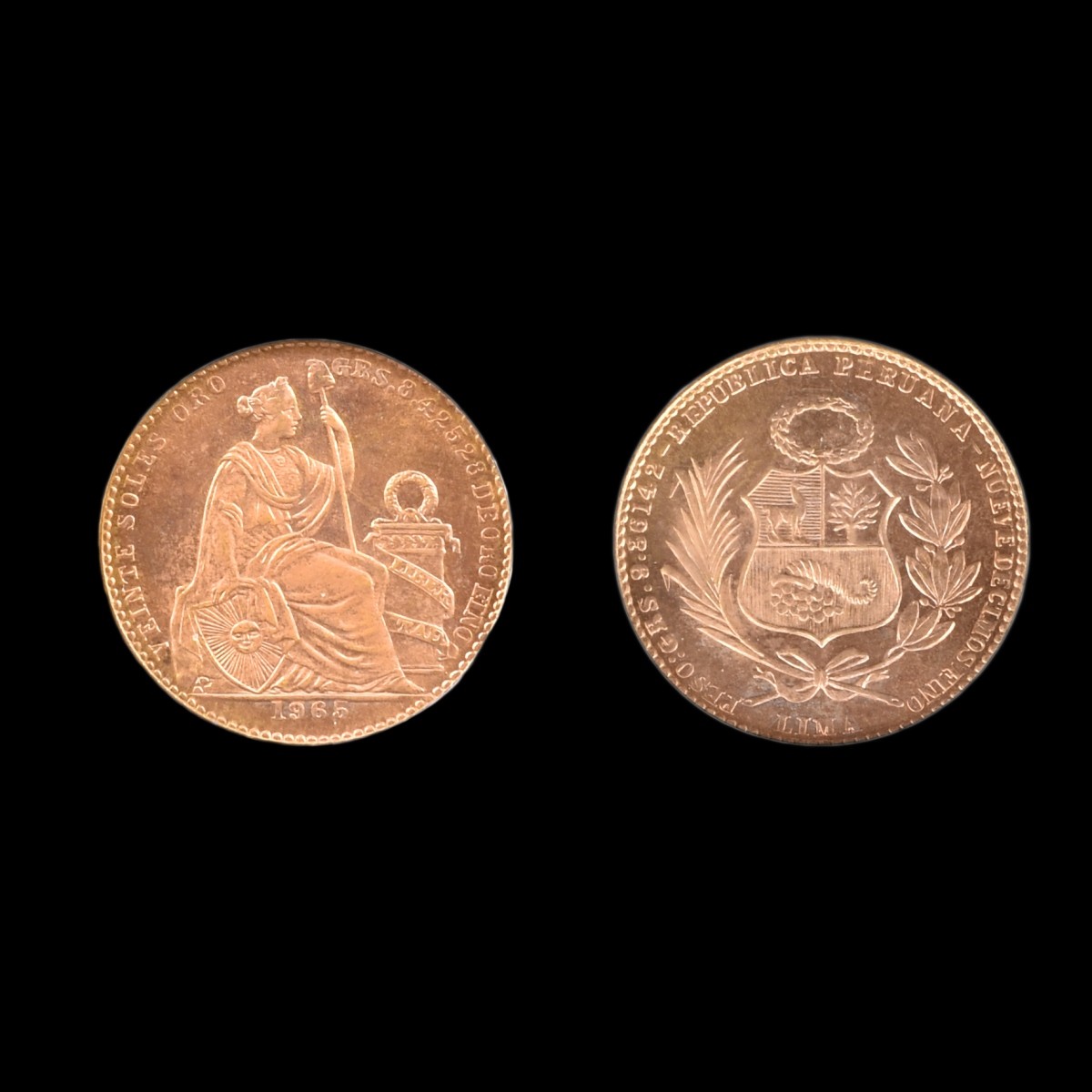 1965- So Peru Gold 20 Sol