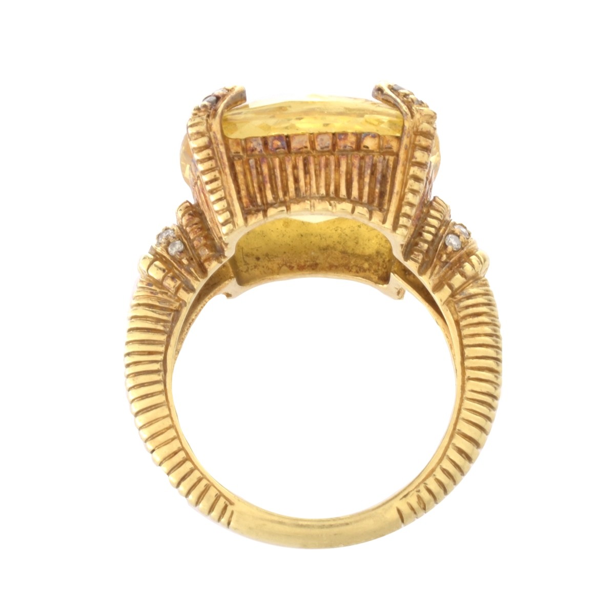 Citrine, Diamond and 14K Ring