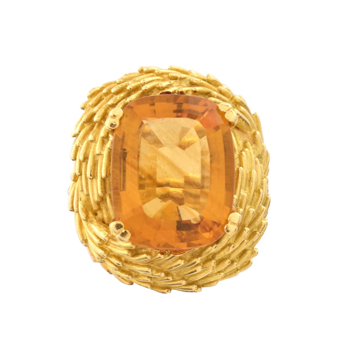 Citrine and 18K Gold Ring