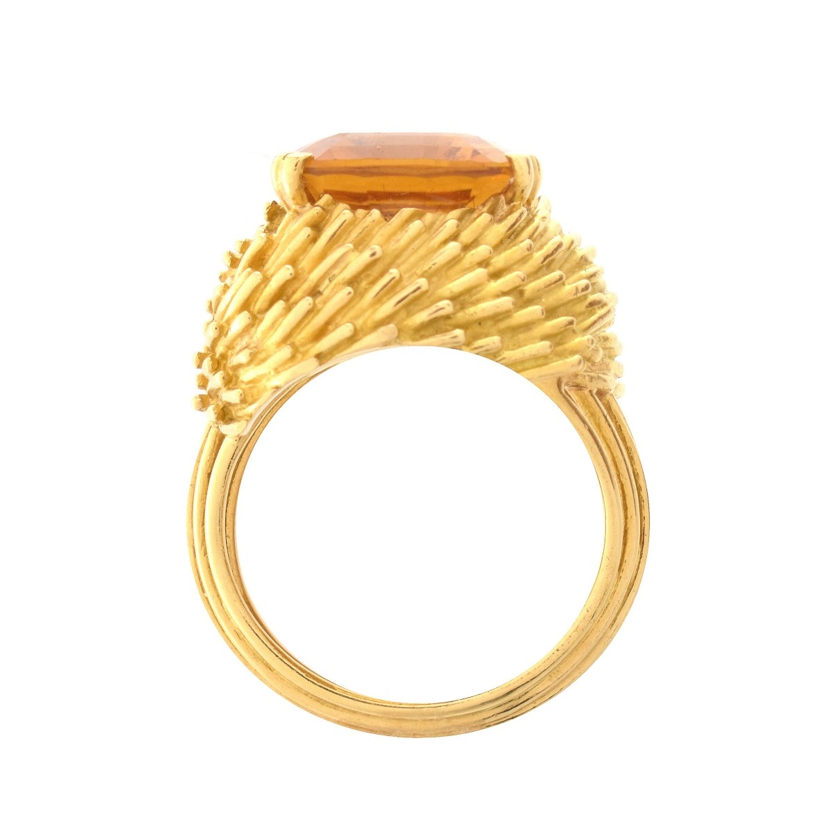 Citrine and 18K Gold Ring