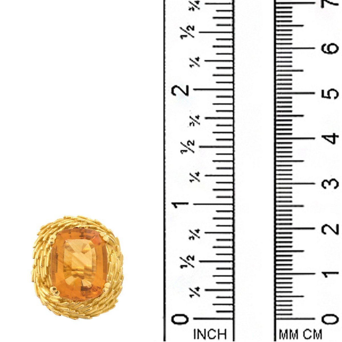 Citrine and 18K Gold Ring