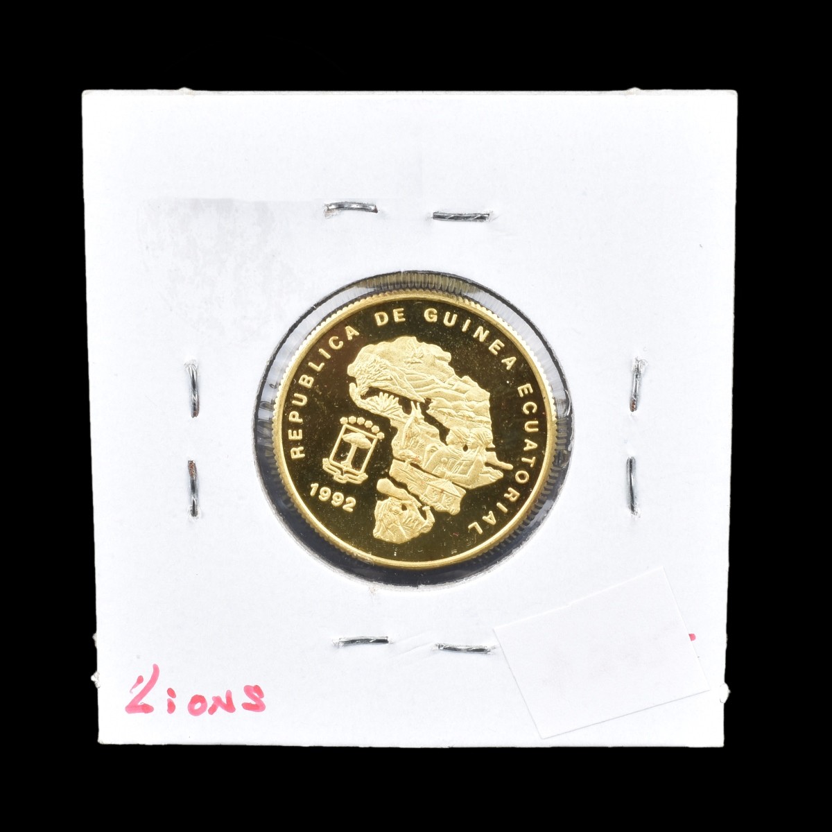 1992 Equatorial Guinea Gold 7000 Francos