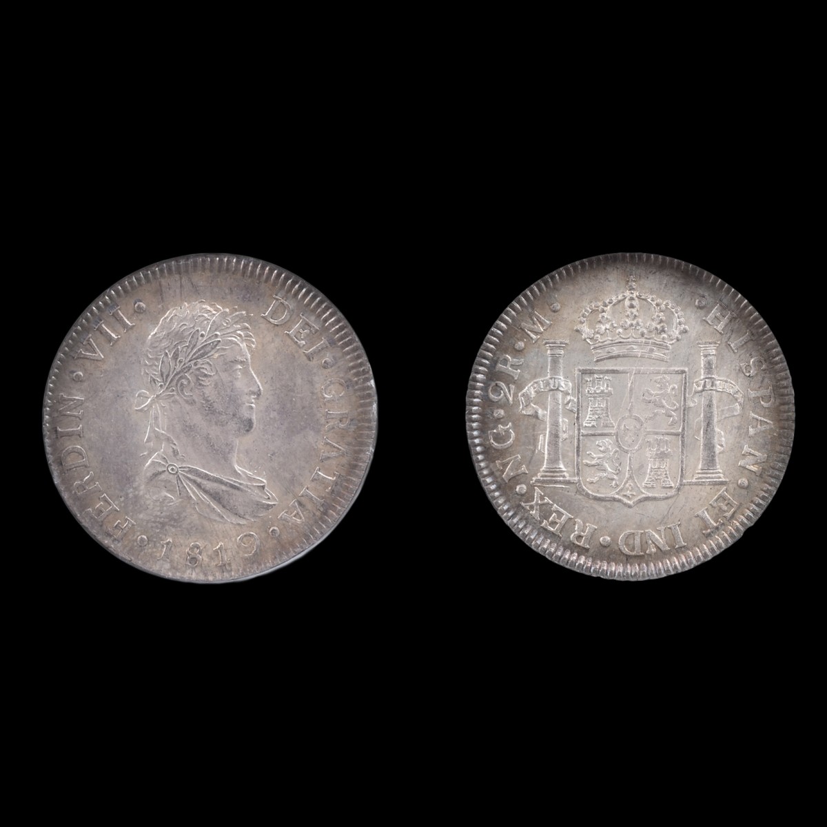 1819 Ferdinand VII Guatemala 2 Reales