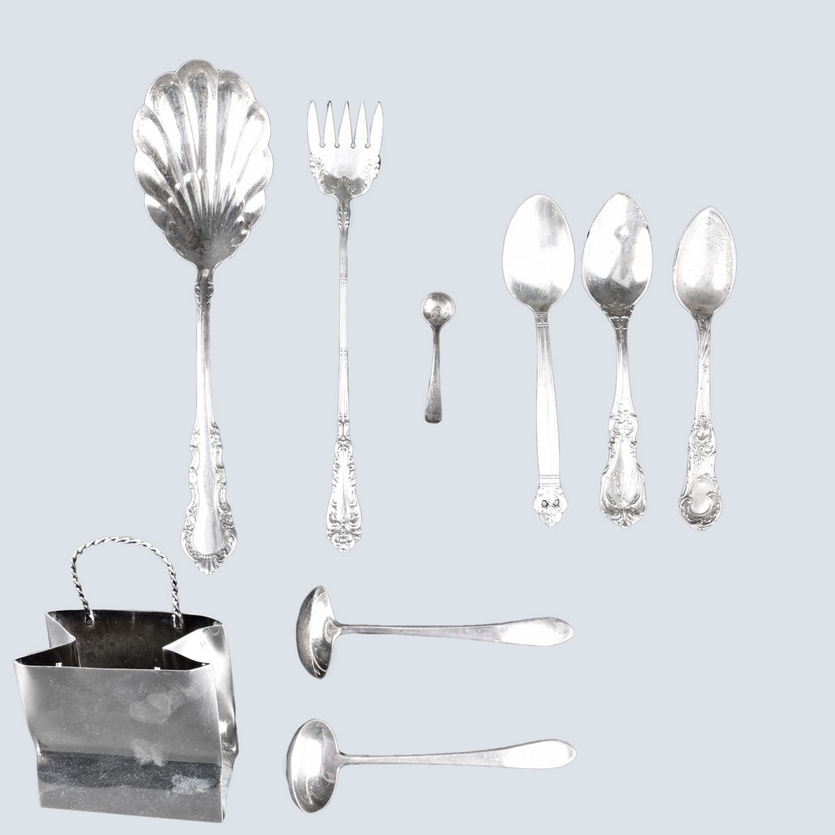 Grouping of Nine (9) Sterling Silver Tableware