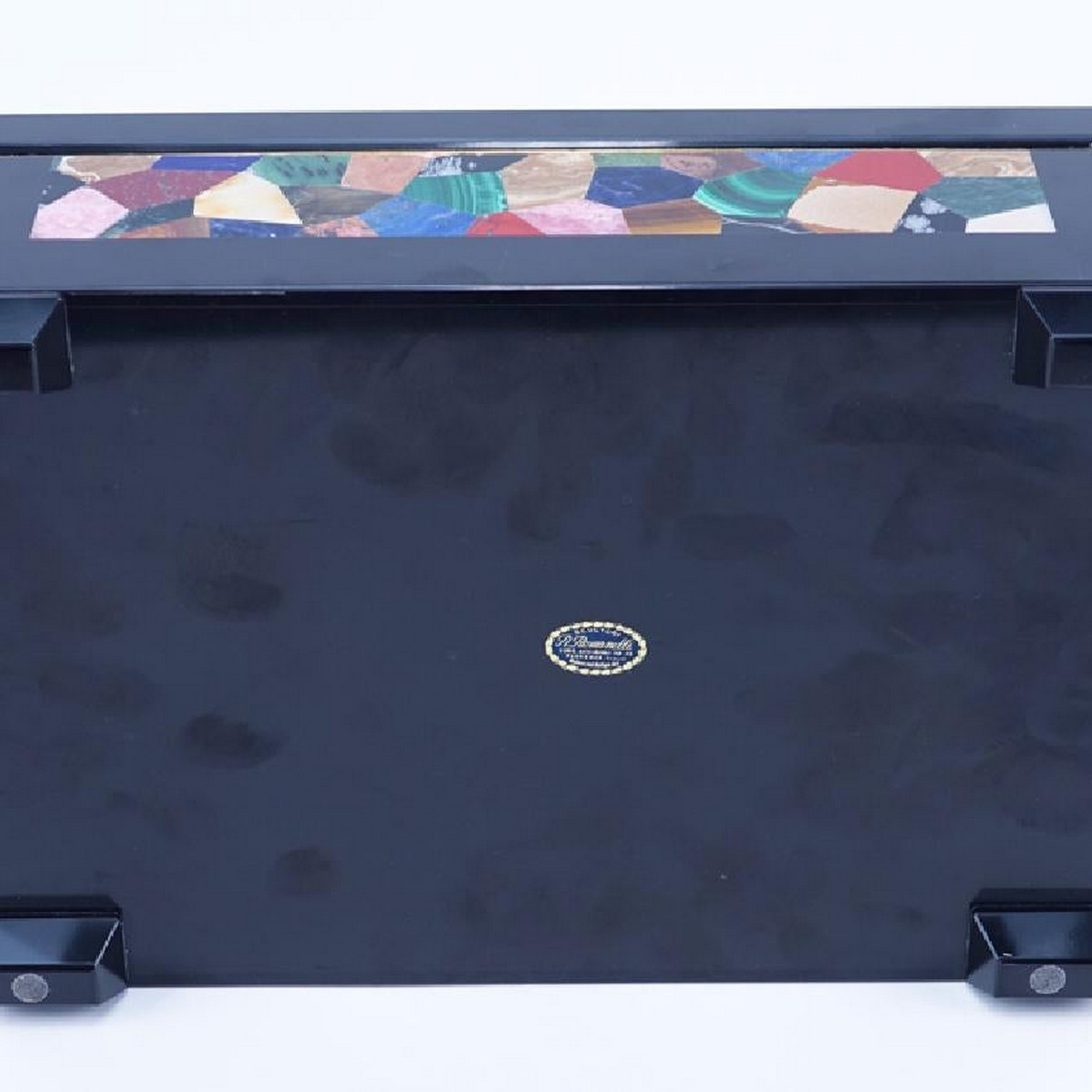 R Romanelli Italian Pietra Dura Inlaid Cigar Box