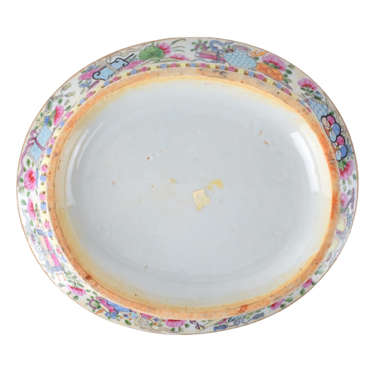 Rose Medallion Reticulated Bowl