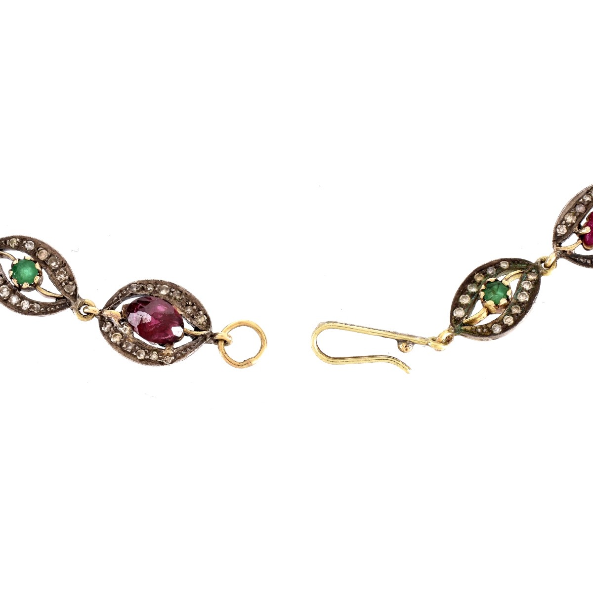 Mughal style Diamond, Emerald and Ruby Necklace