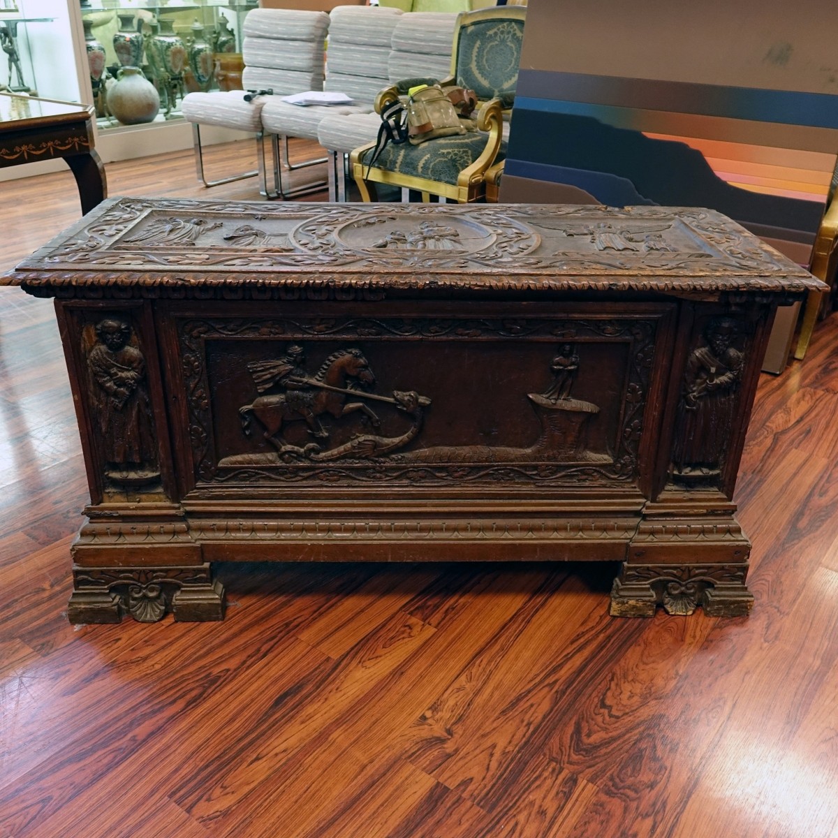 18/19th C. Renaissance Blanket Chest