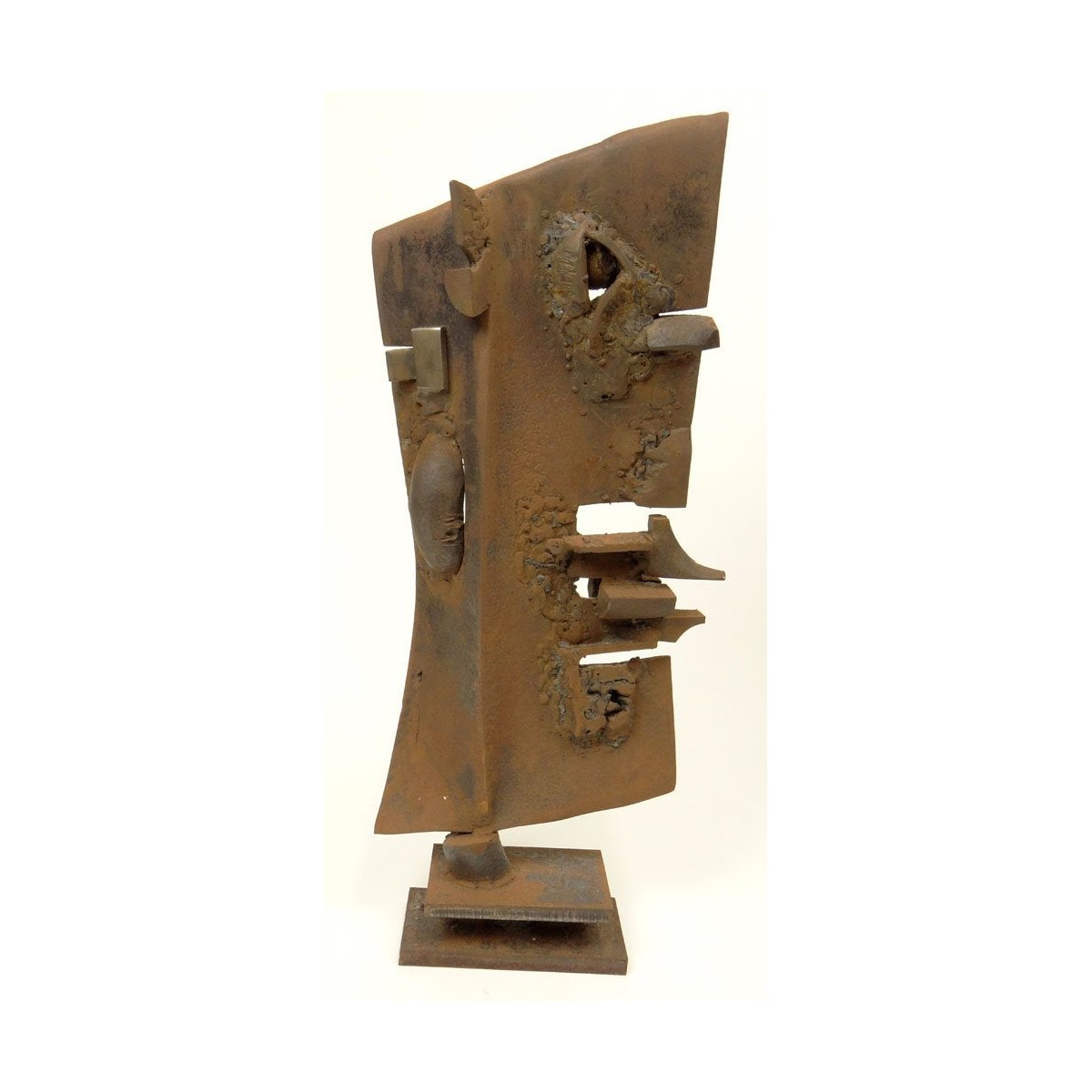 Tall Mid Century Modern Abstract Steel Sculpture