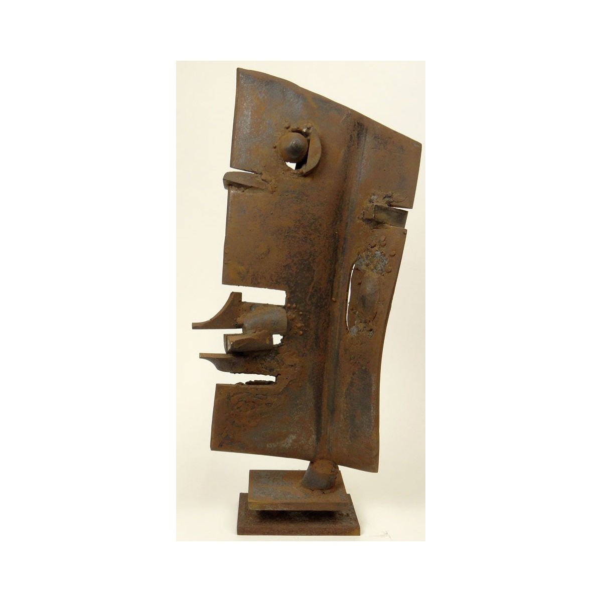 Tall Mid Century Modern Abstract Steel Sculpture