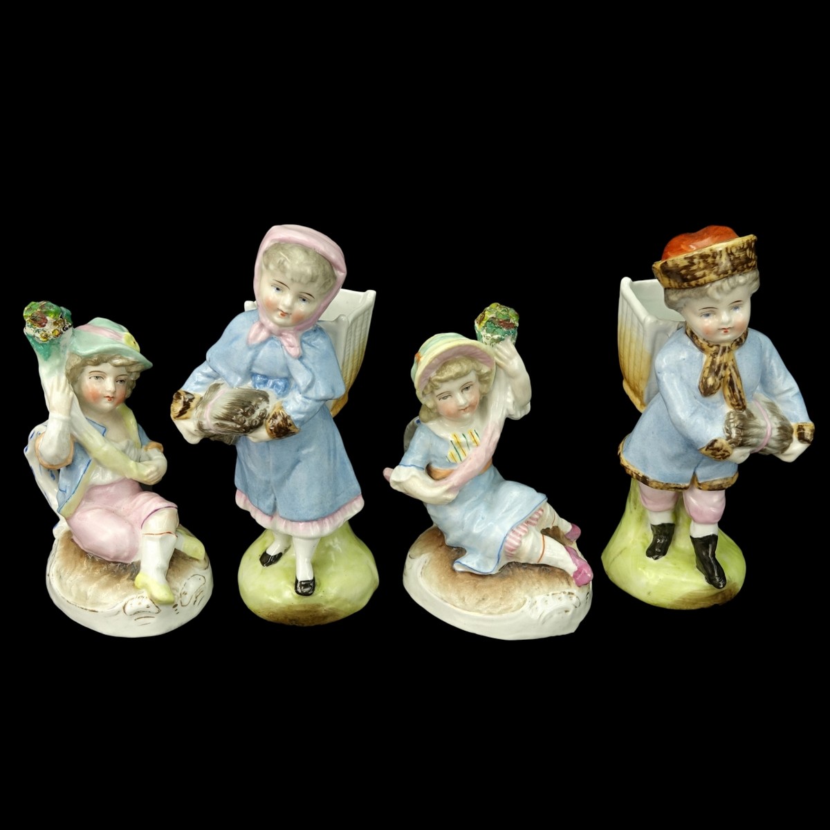 Four (4) Meissen Style Figurines