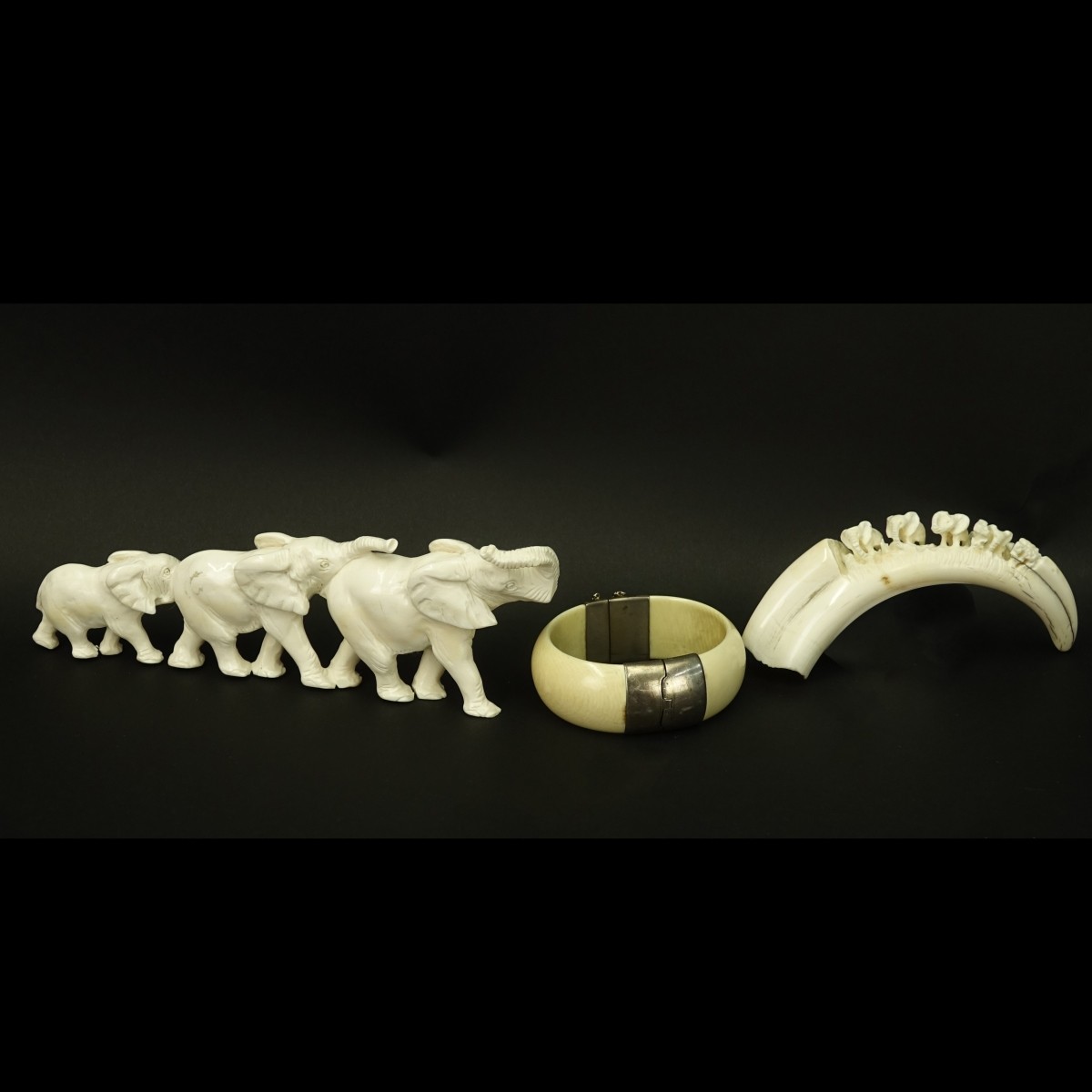 Three (3) African Carved Ivory