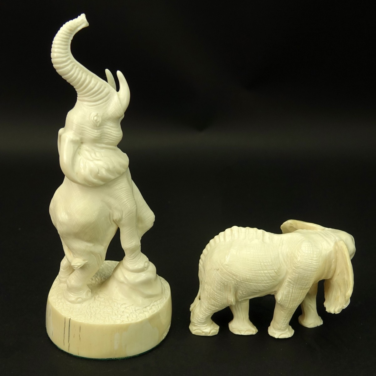 Two (2) African Carved Ivory Figurines