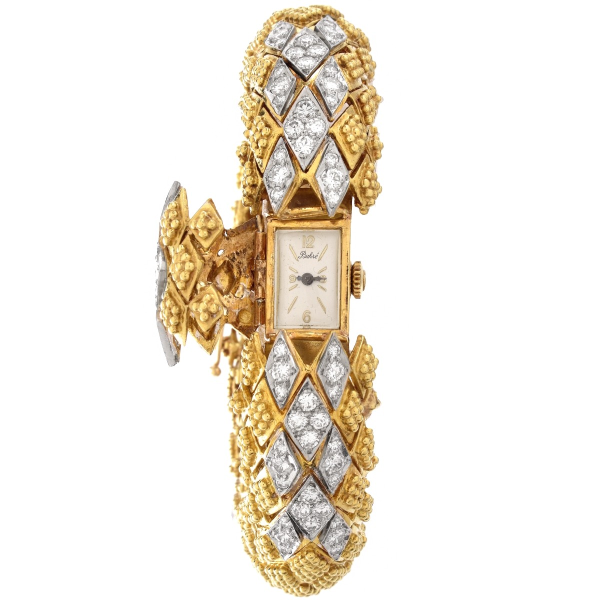 Vintage Buhre Diamond and 18K Watch