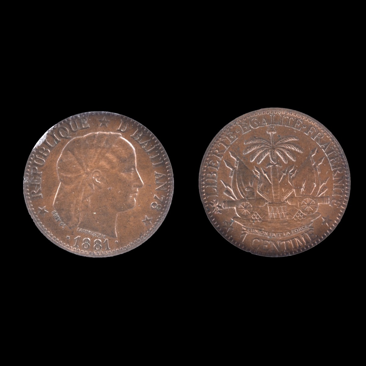 1881 Republic of Haiti 1 Centine