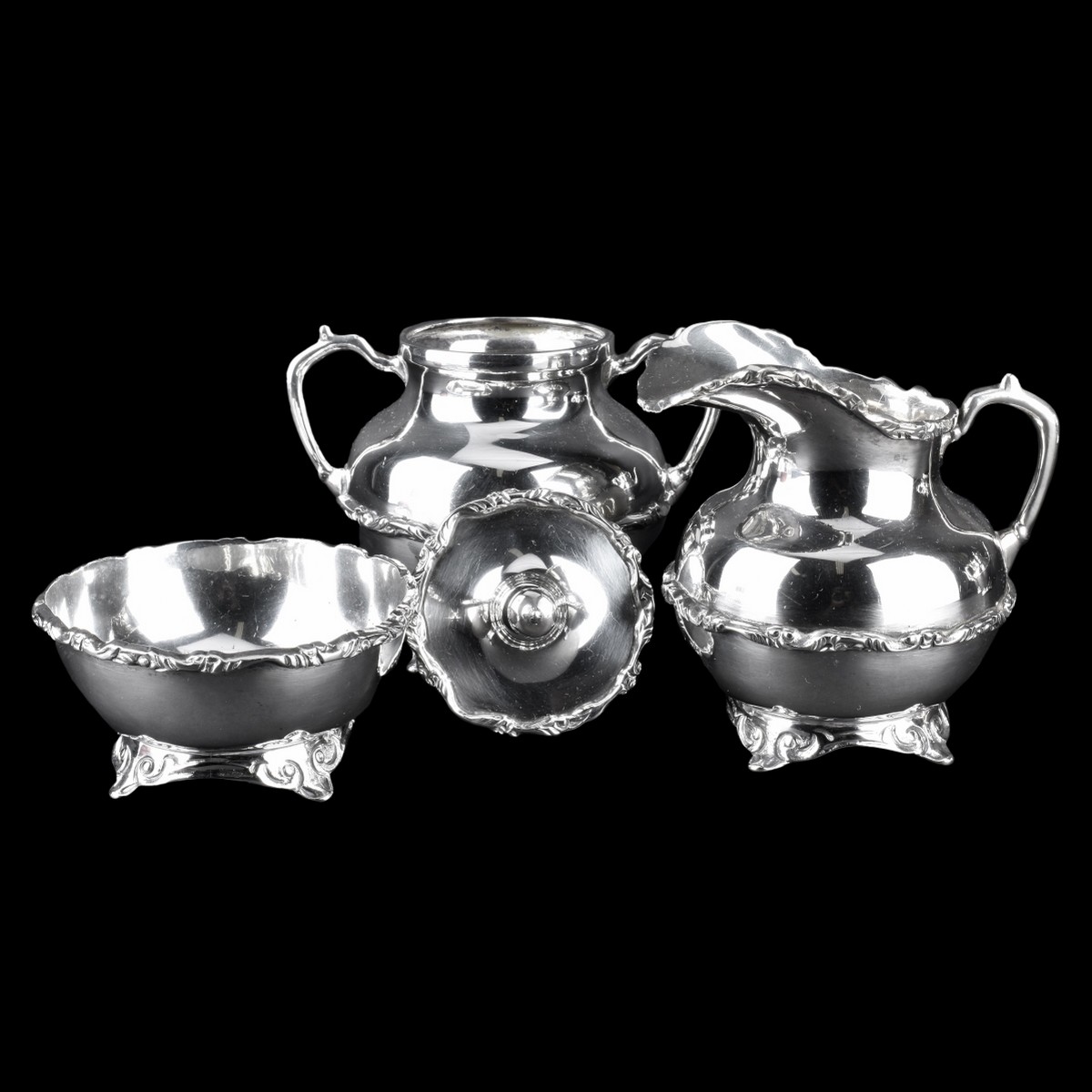 6 pc Mexican Sterling Silver Tea Set