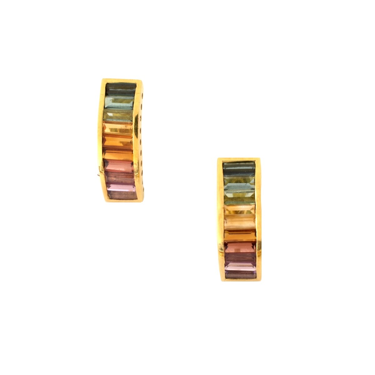 Rainbow Gemstone and 18K 3 Pc Set