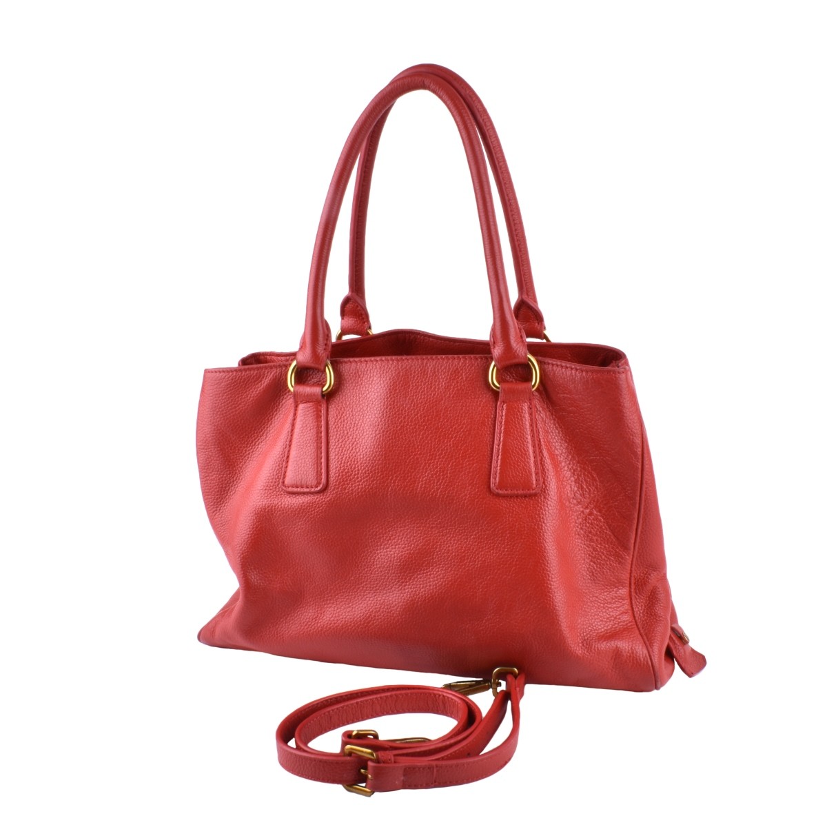 Prada Red Leather Shoulder Bag