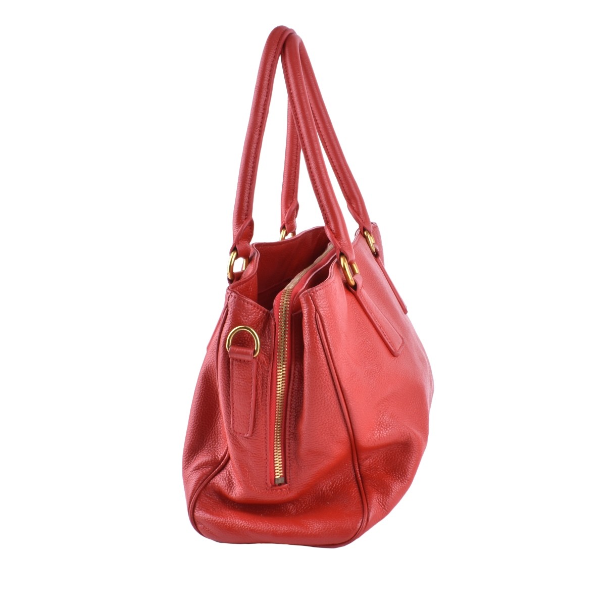 Prada Red Leather Shoulder Bag