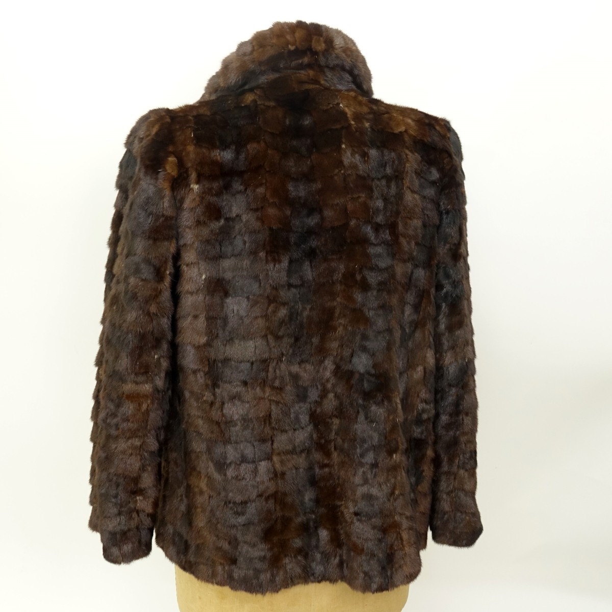 Vintage Brown Mink Paw Fur Coat