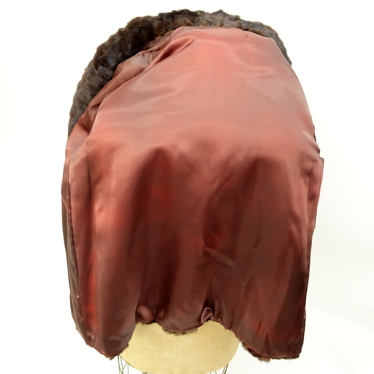 Vintage Brown Mink Paw Fur Coat