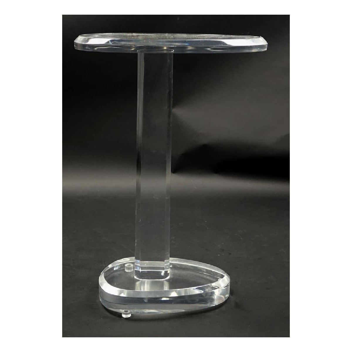 Mid Century Lucite Pedestal Table