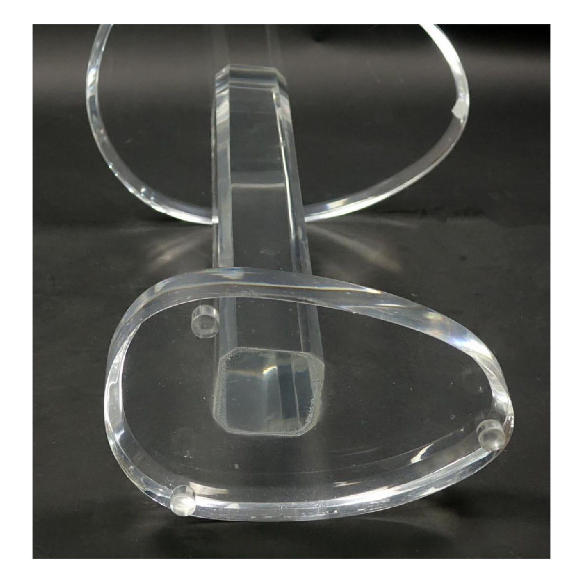 Mid Century Lucite Pedestal Table