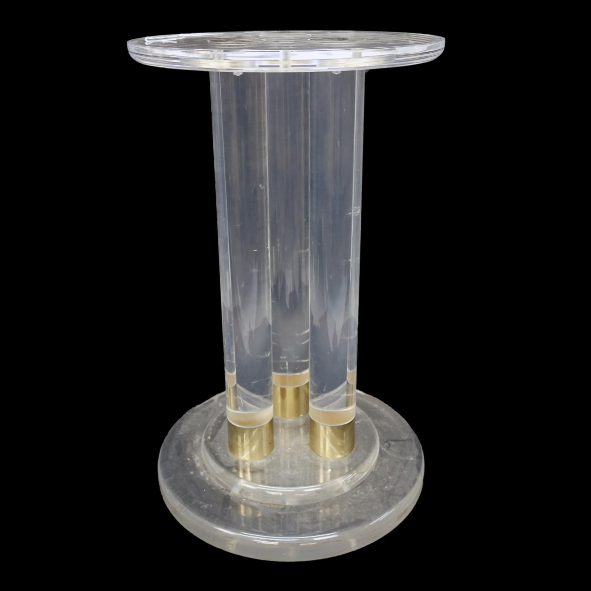 Lucite and Brass Table