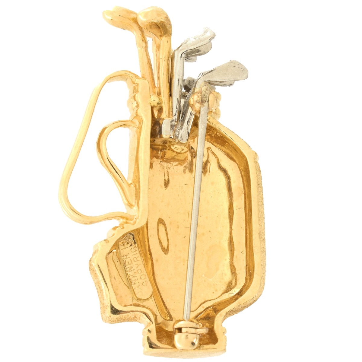 Vintage 14K Golf Bag Brooch