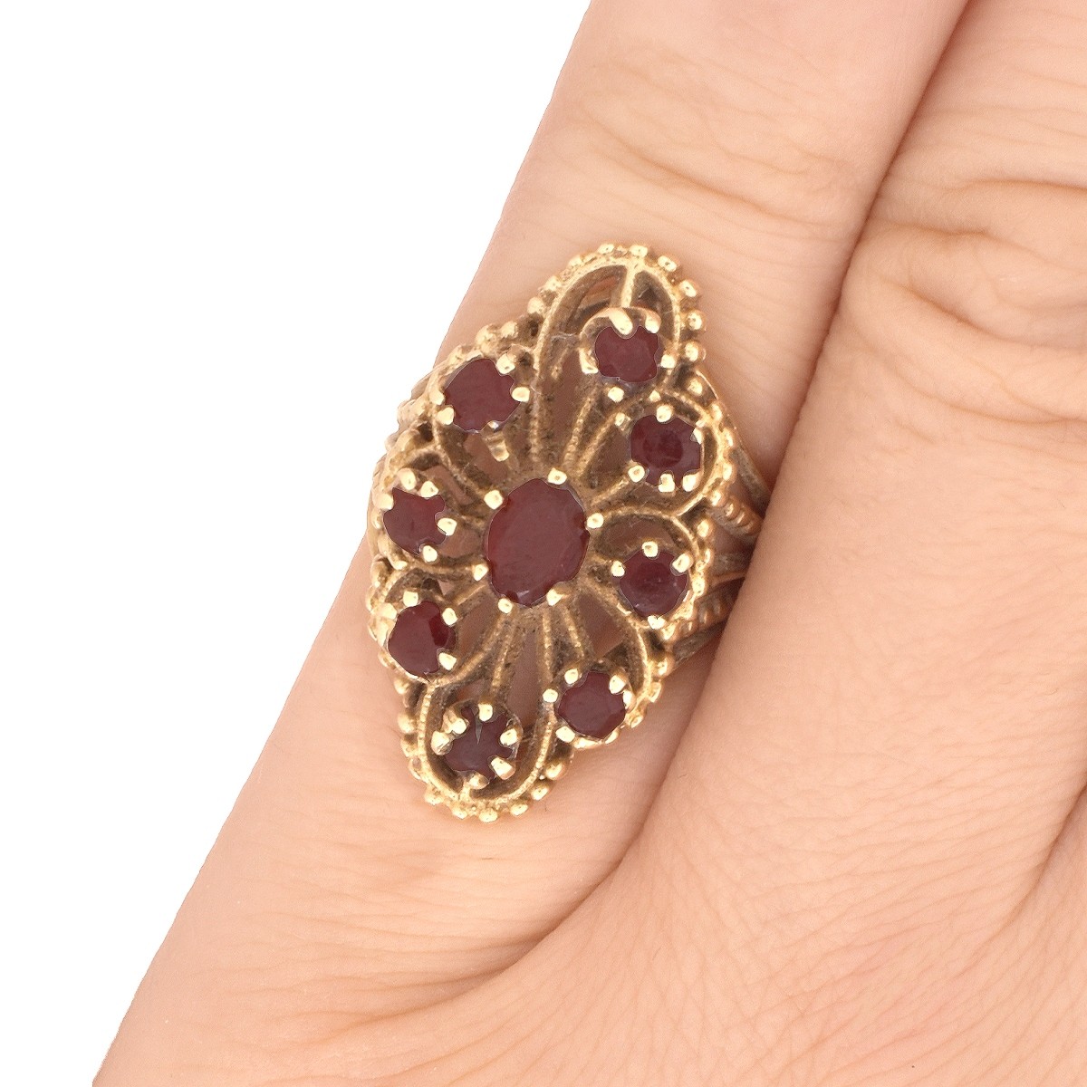 Two 14K and Gemstone Rings