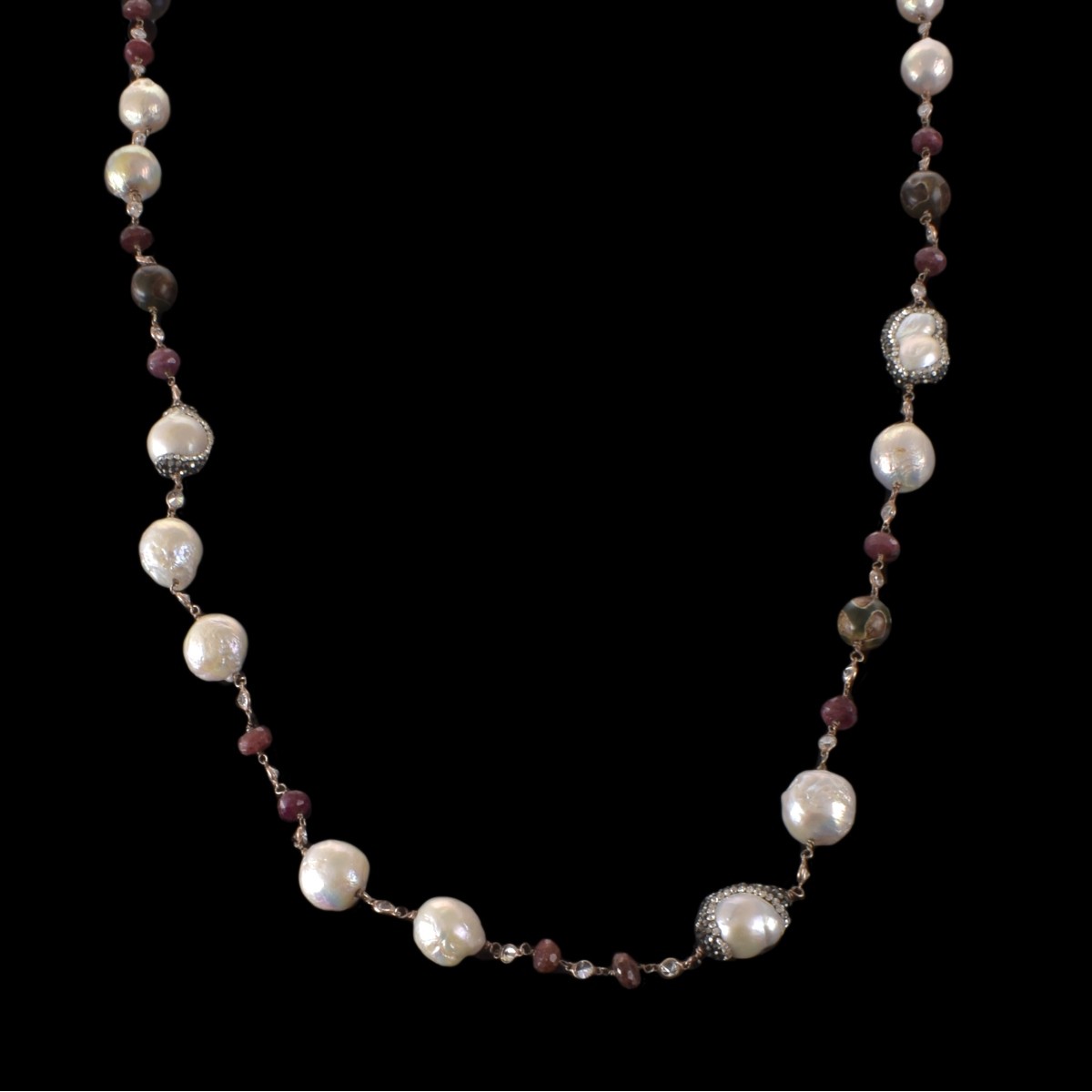 Vintage Indian Baroque Pearl Necklace