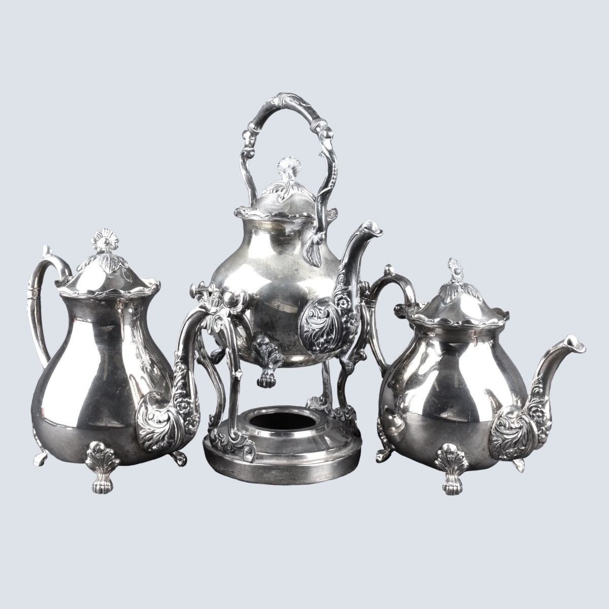 B S C Silverplate Tea and Coffee Set
