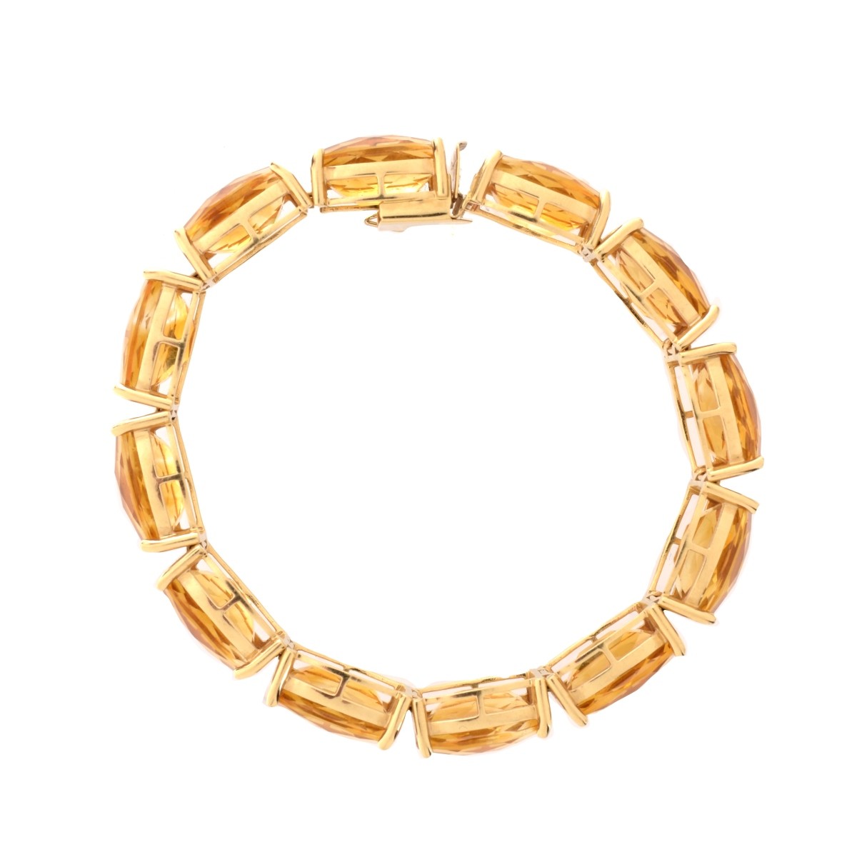 Vintage Citrine and 14K Bracelet
