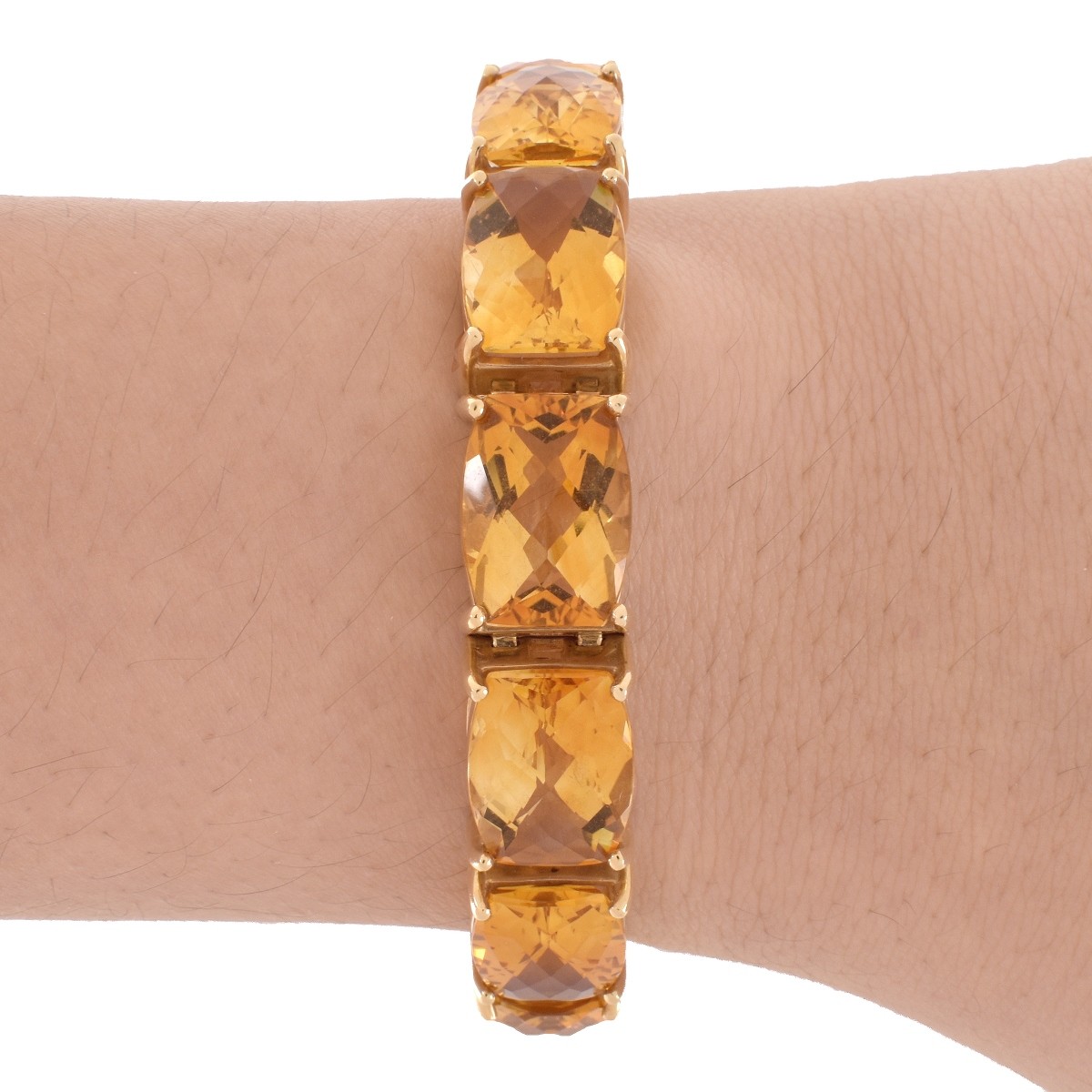 Vintage Citrine and 14K Bracelet