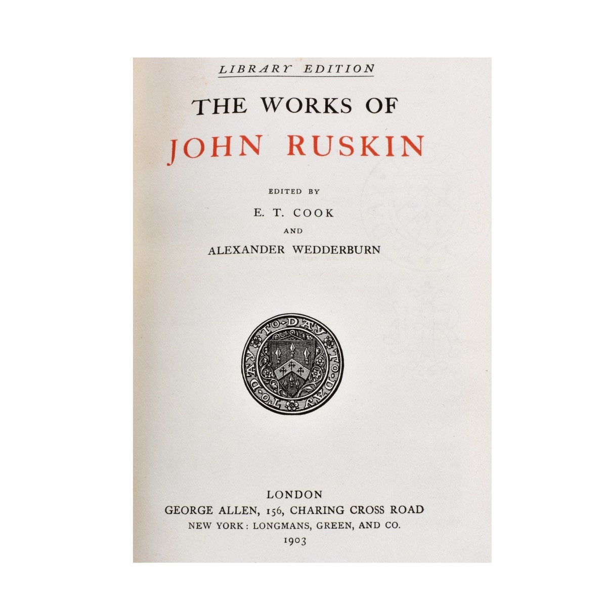 The Complete Works of John Ruskin 39 Hardcover Vol