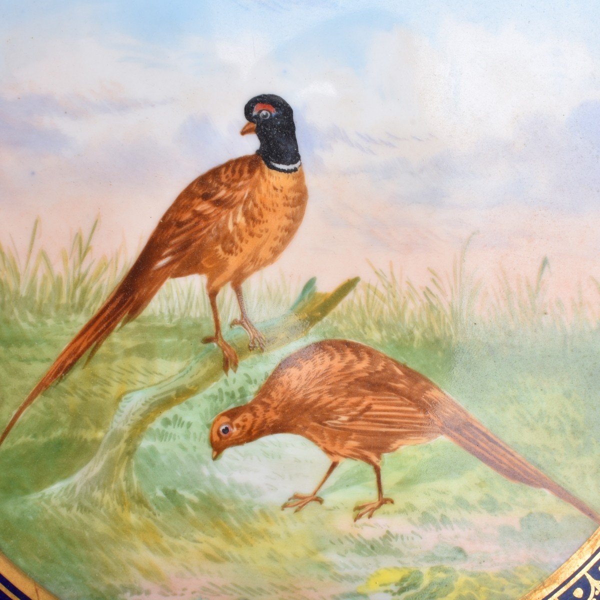 Pr. of Tiffany & Co. Cabinet Plates by C.J. Weaver