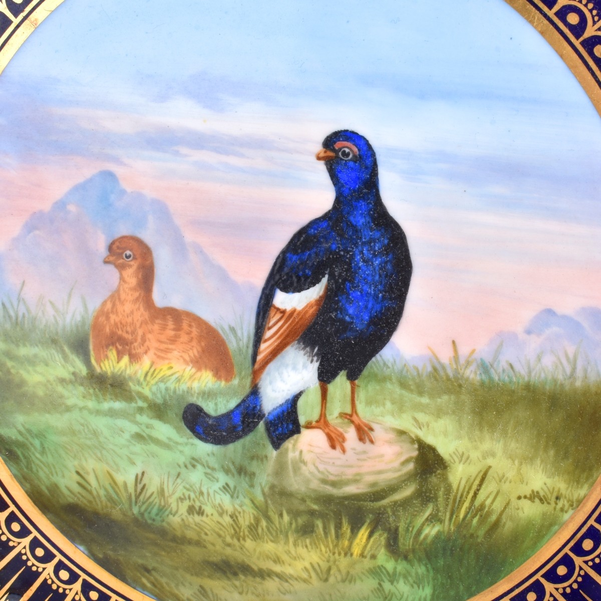 Pr. of Tiffany & Co. Cabinet Plates by C.J. Weaver