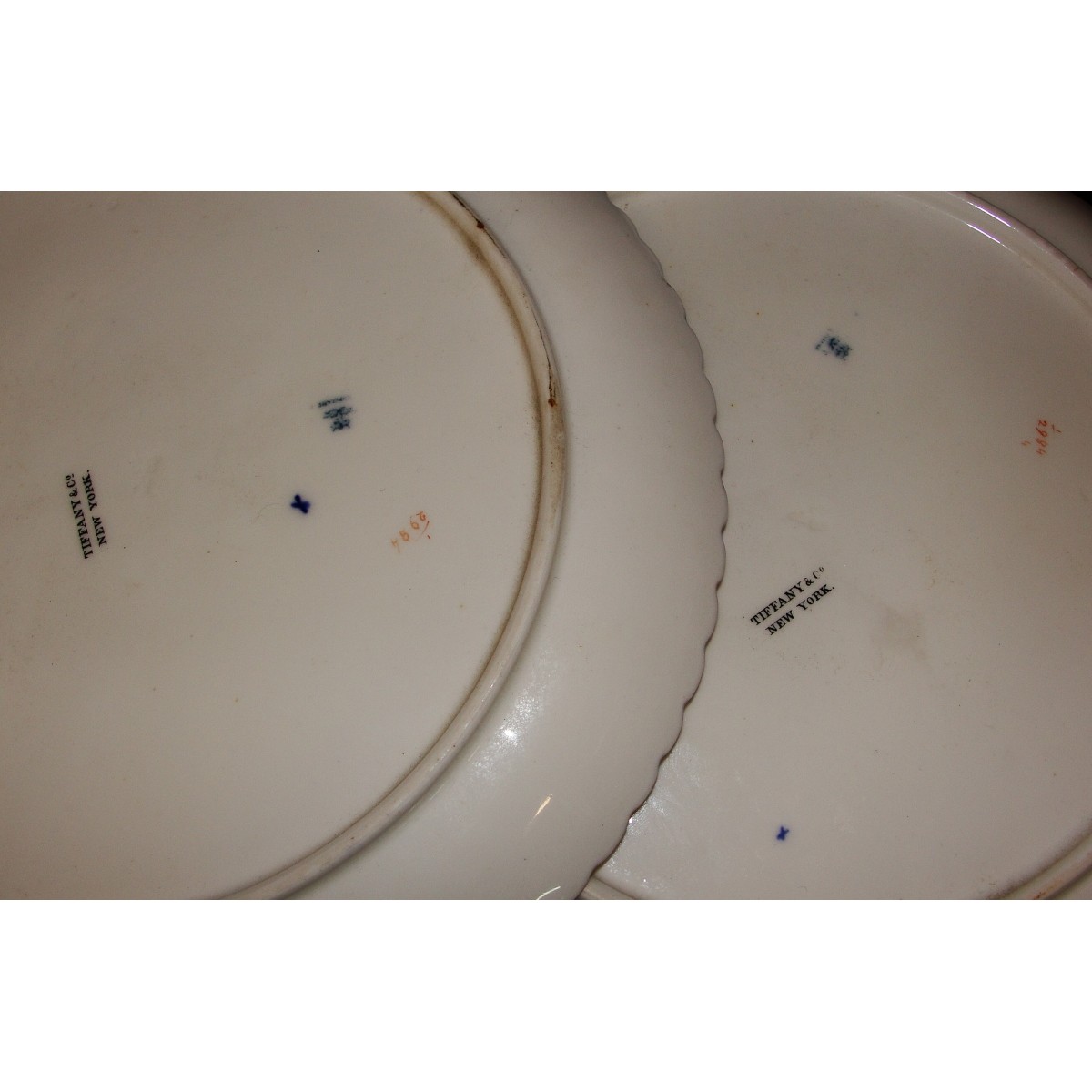 Pr. of Tiffany & Co. Cabinet Plates by C.J. Weaver