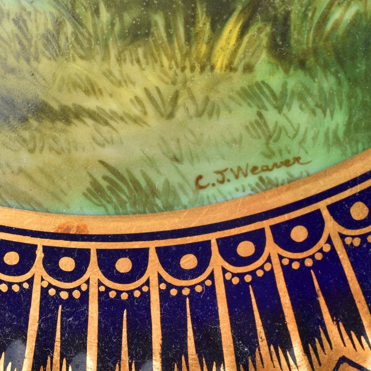 Pr. of Tiffany & Co. Cabinet Plates by C.J. Weaver