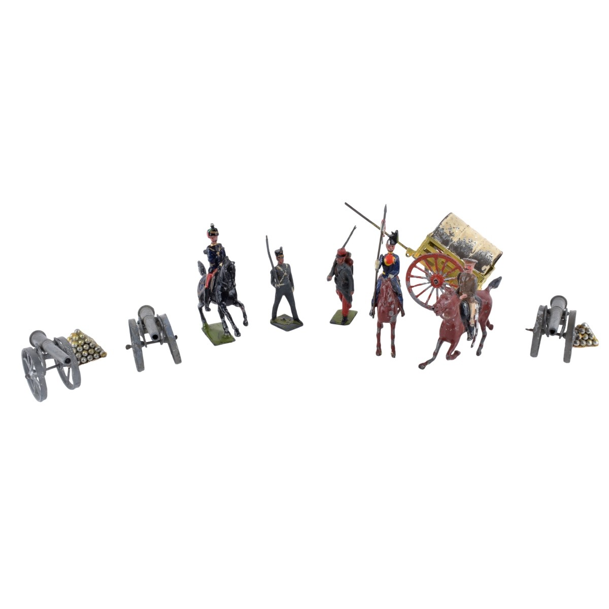 White Metal Toy Soldiers. 35 Pieces.