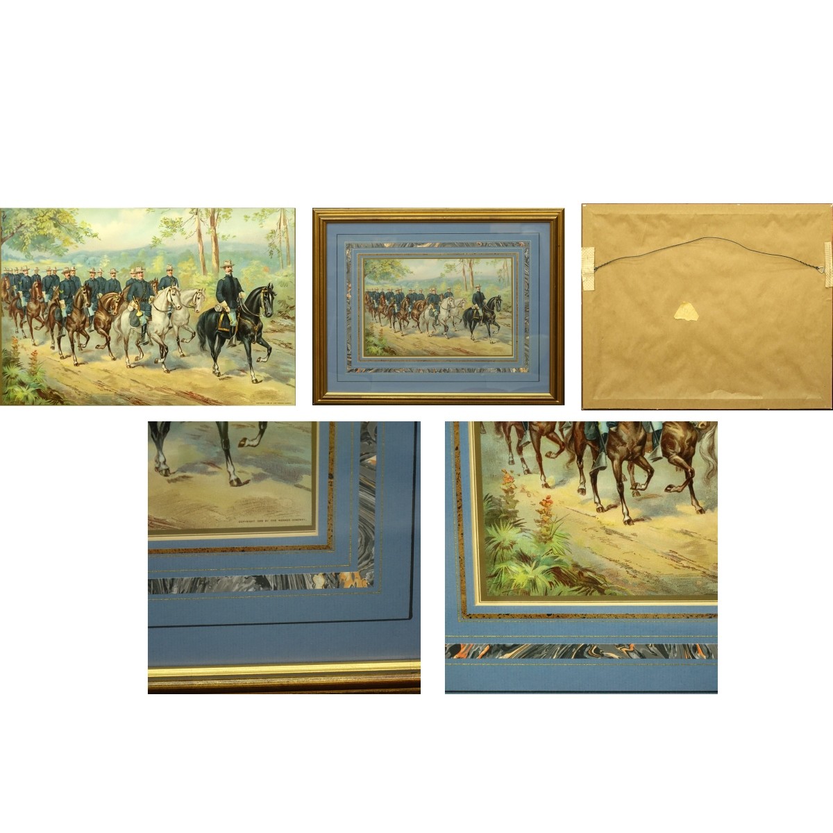 Eight Werner Co. Civil War Military Chromo litho's