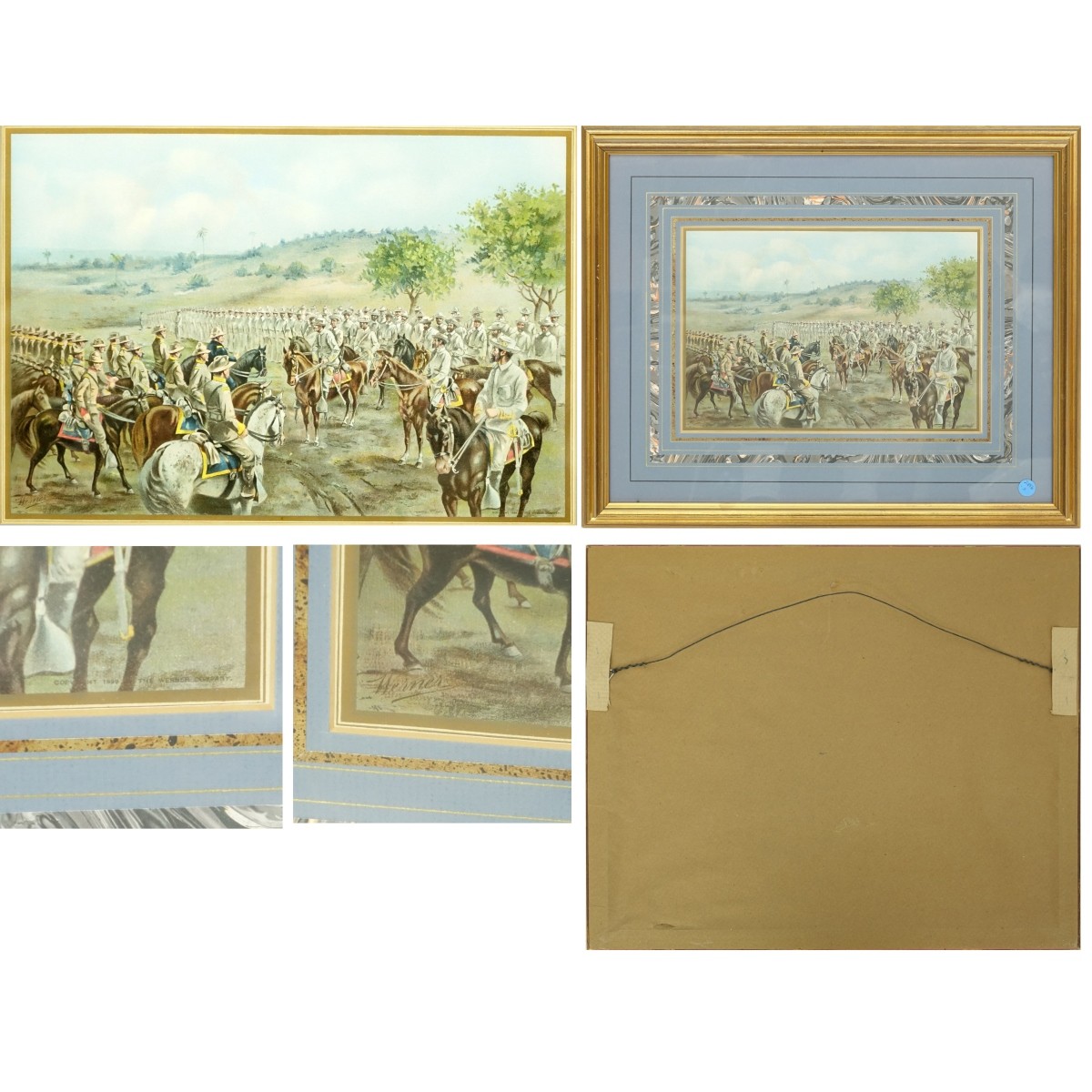 Eight Werner Co. Civil War Military Chromo litho's