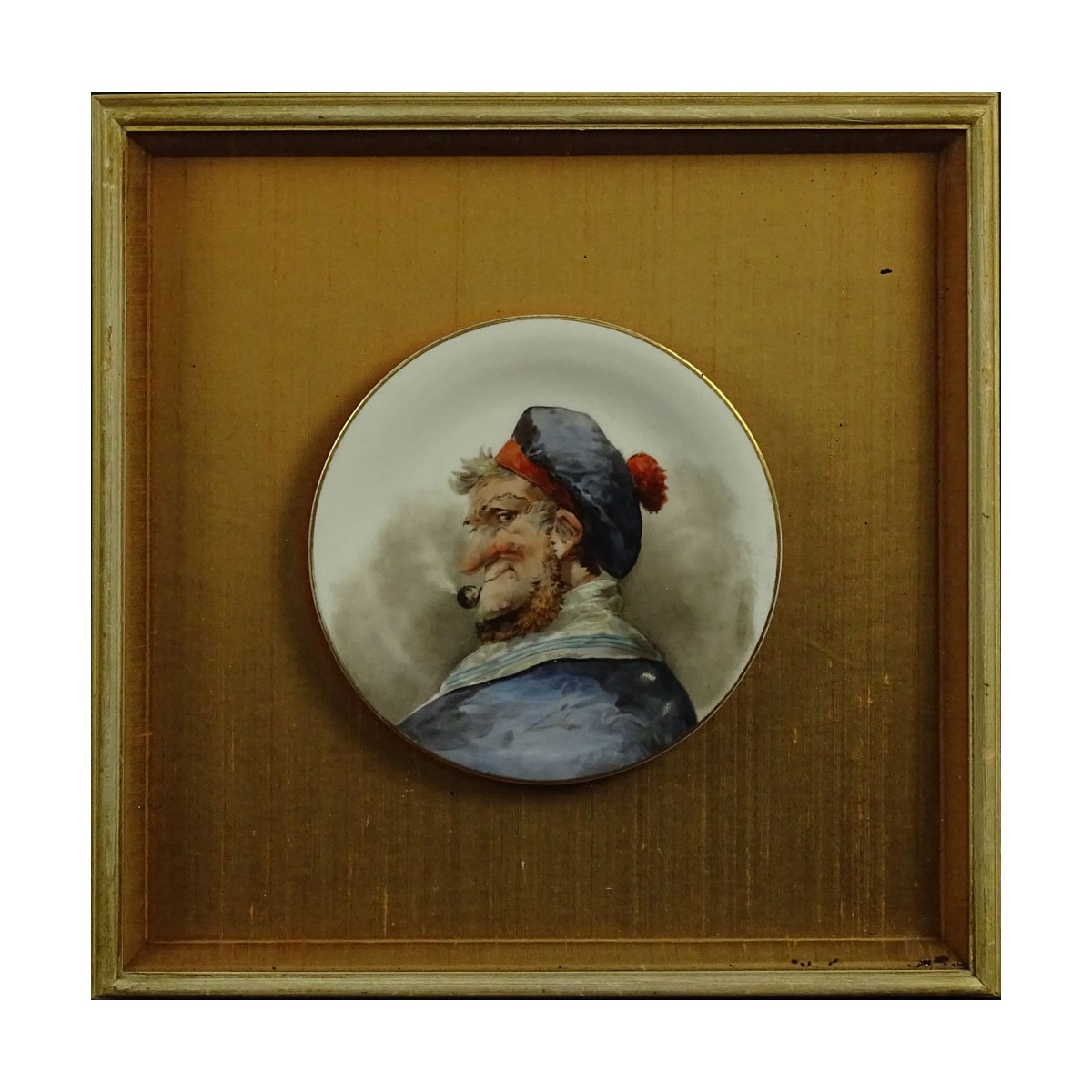 Pr. 20C Handpainted Porcelain Plates Sailors