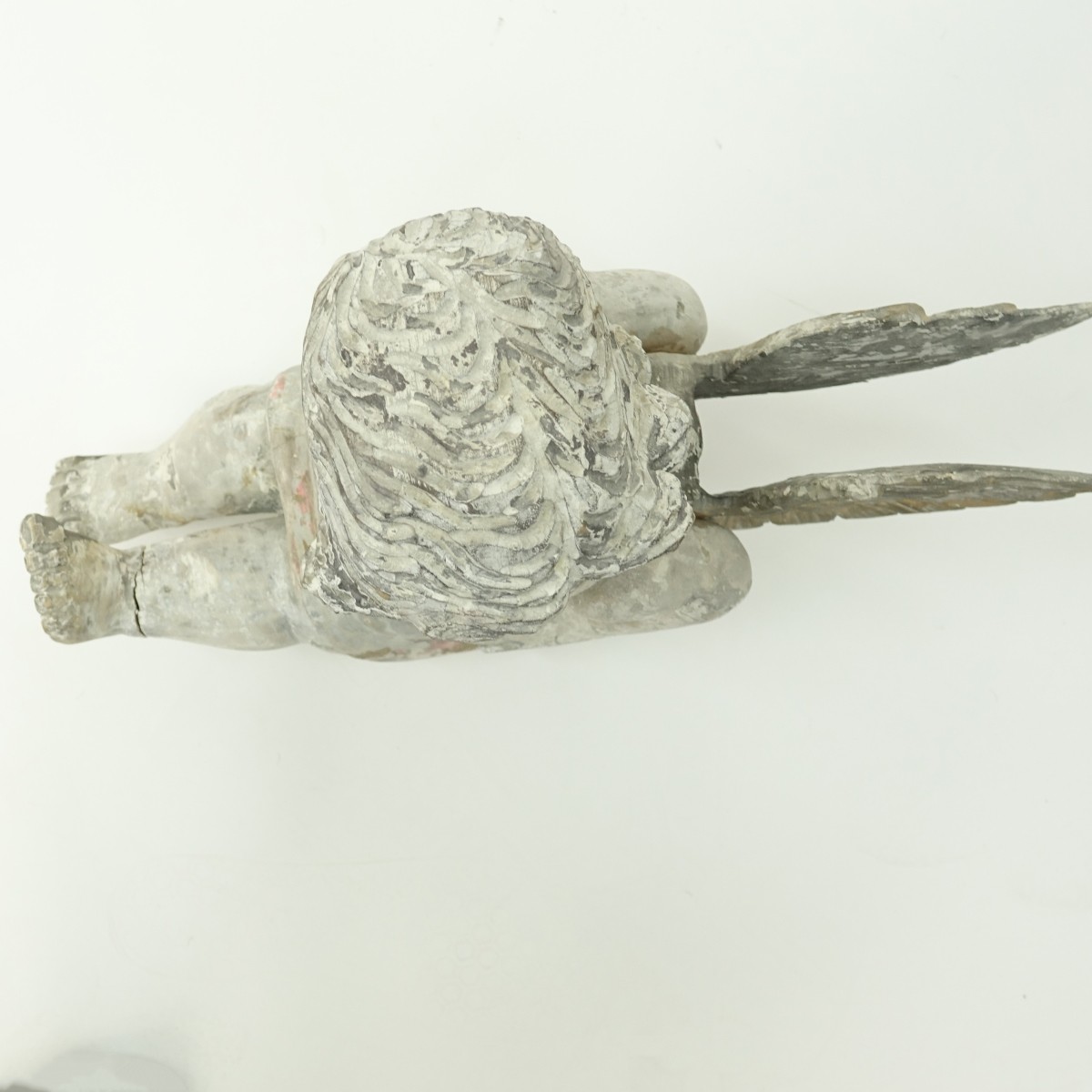 Antique Wood Carved Cherub