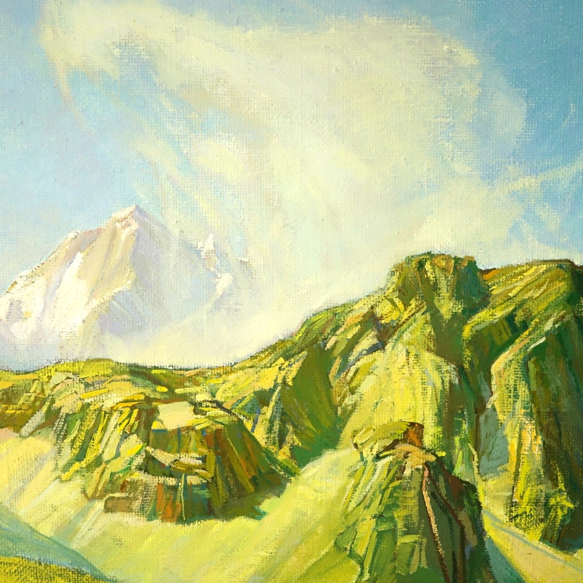 Abstract Oil on Panel, Unsigned