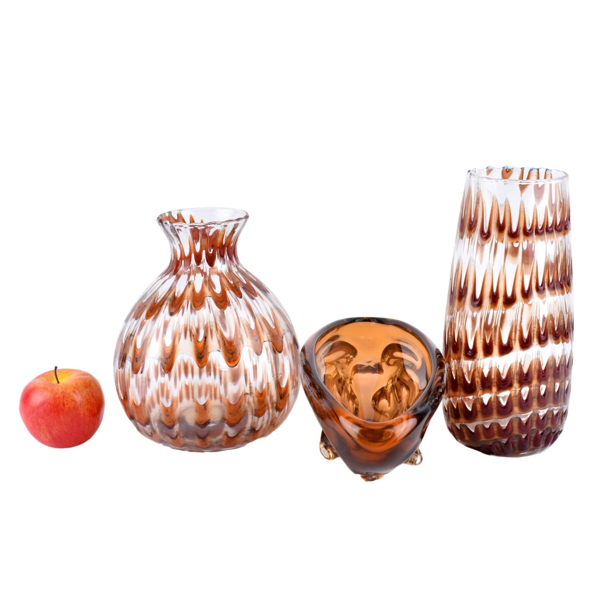 Three (3) Art Glass Tableware